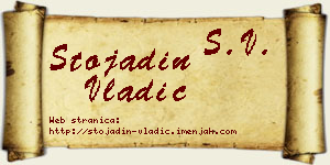 Stojadin Vladić vizit kartica